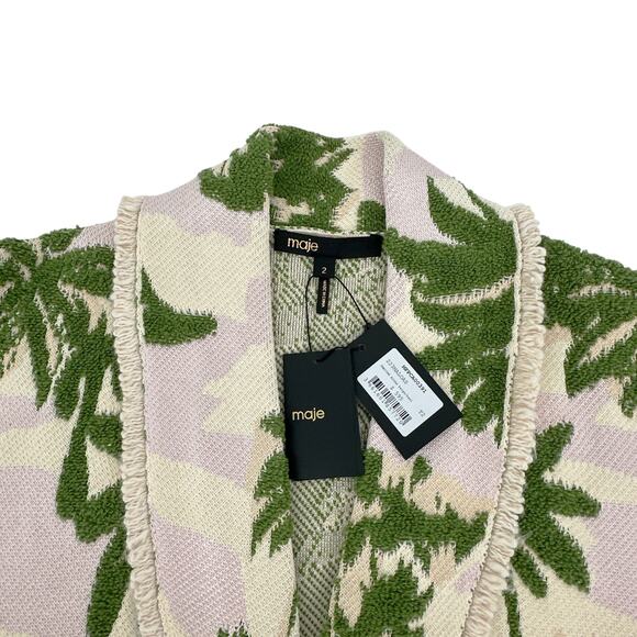 MAJE Aloha Beige Belted Cardigan Jacket 2|M - Picture 5 of 11